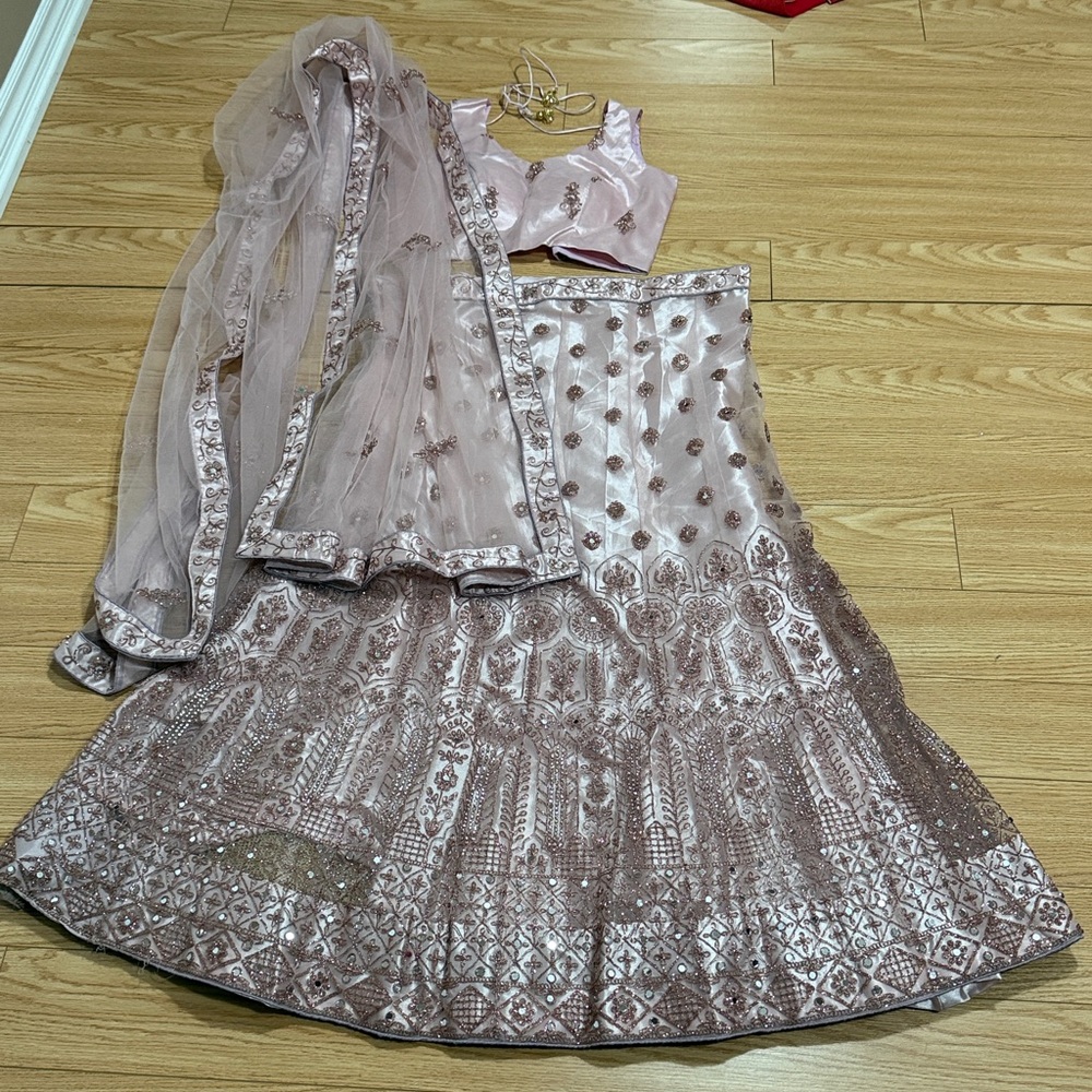 Elegant Embroidered Lehenga Set in Pink